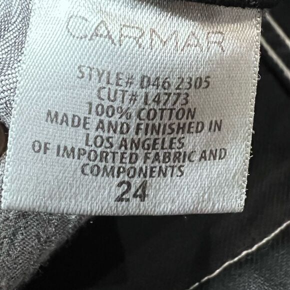 Carmar Los Angeles asymmetrical distressed Jean mini skirt black size 24 - Picture 5 of 11